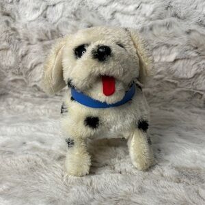 Spotted Dog Toy with Blue Collar. 8”. Y2K